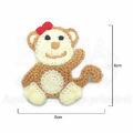 aplique croche bordado macaco